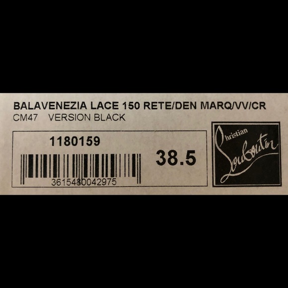 Balavenezia Lace Christian Louboutin Size 38.5.